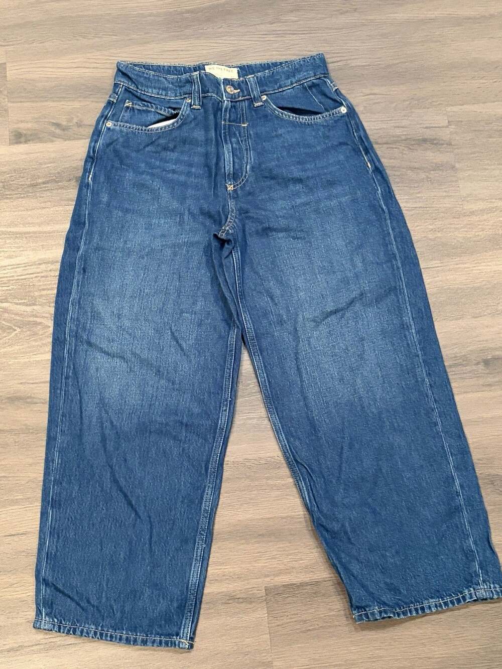 Free People We The Free Women’s Straight Jeans Size 25” Crop Button Fly